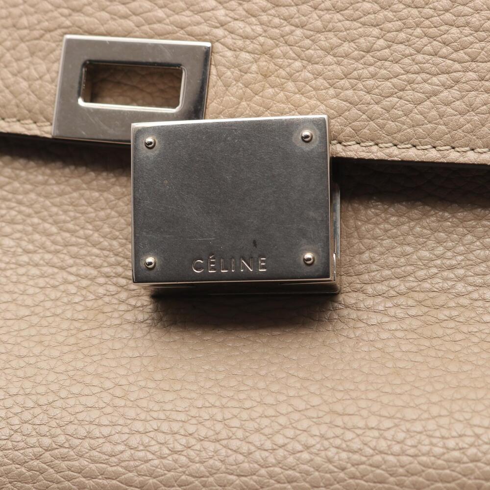 Celine Trapeze Handbag Leather Suede Beige - Picture 9 of 12